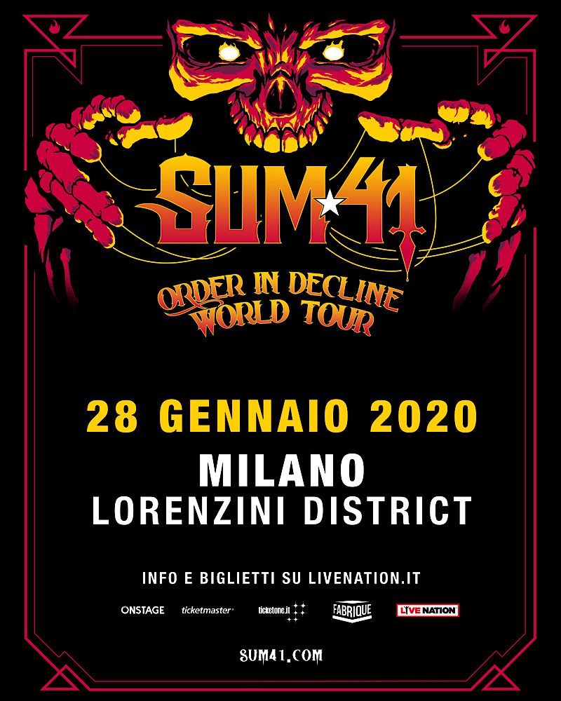 • TORNANO IN ITALIA I SUM 41 • MARTEDÌ 28 GENNAIO 2020 @  LORENZINI DISTRICT (MILANO)