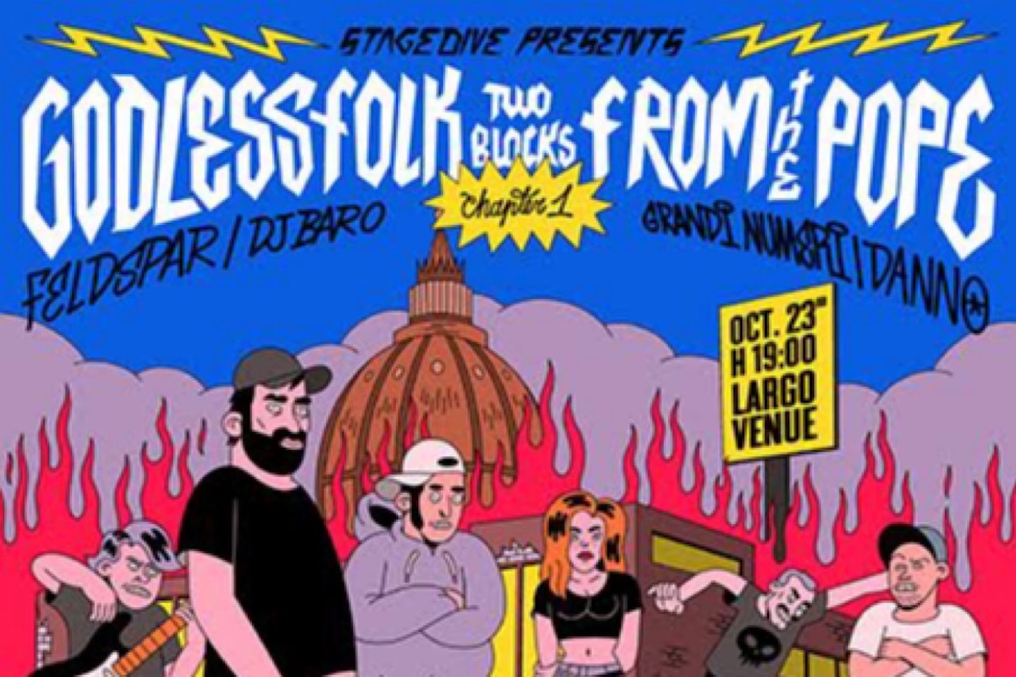 23 Ottobre 2024: Al Largo Venue di Roma, Feldspar in concerto + special guest Danno, Dj Baro e Grandi Numeri.