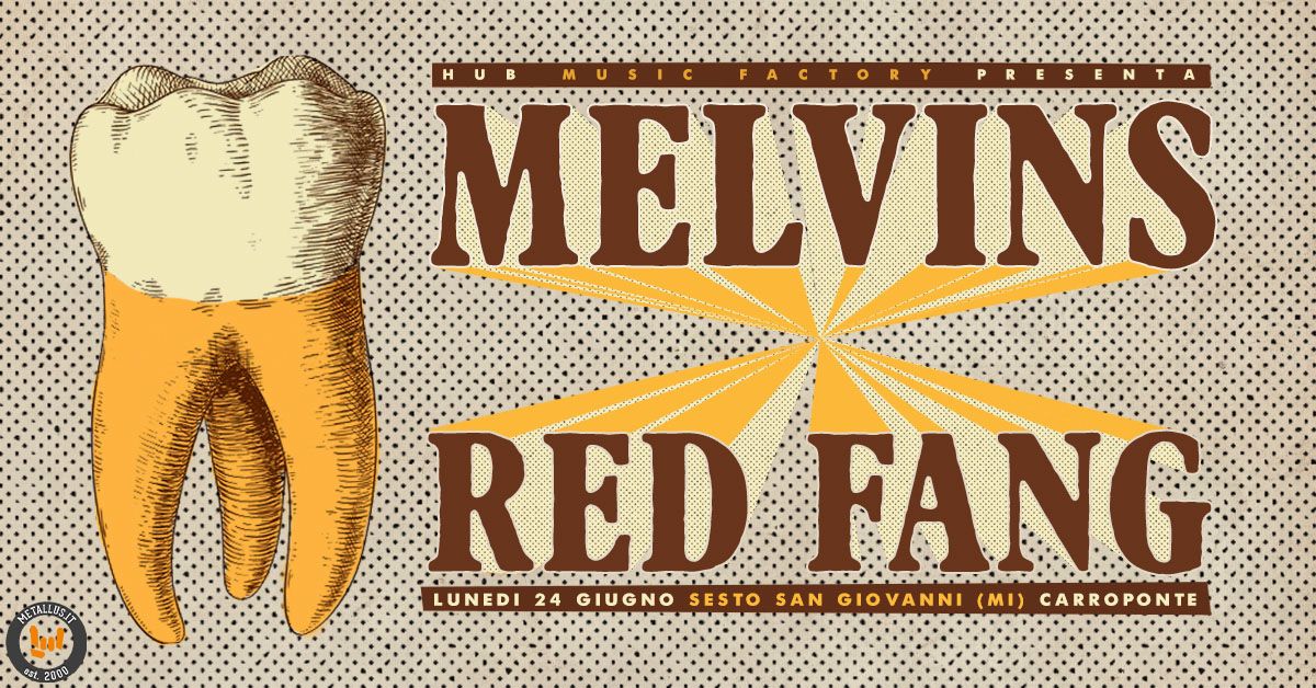 THE MELVINS e RED FANG • Un Co-Headliner fuori dal normale in arrivo al Carroponte