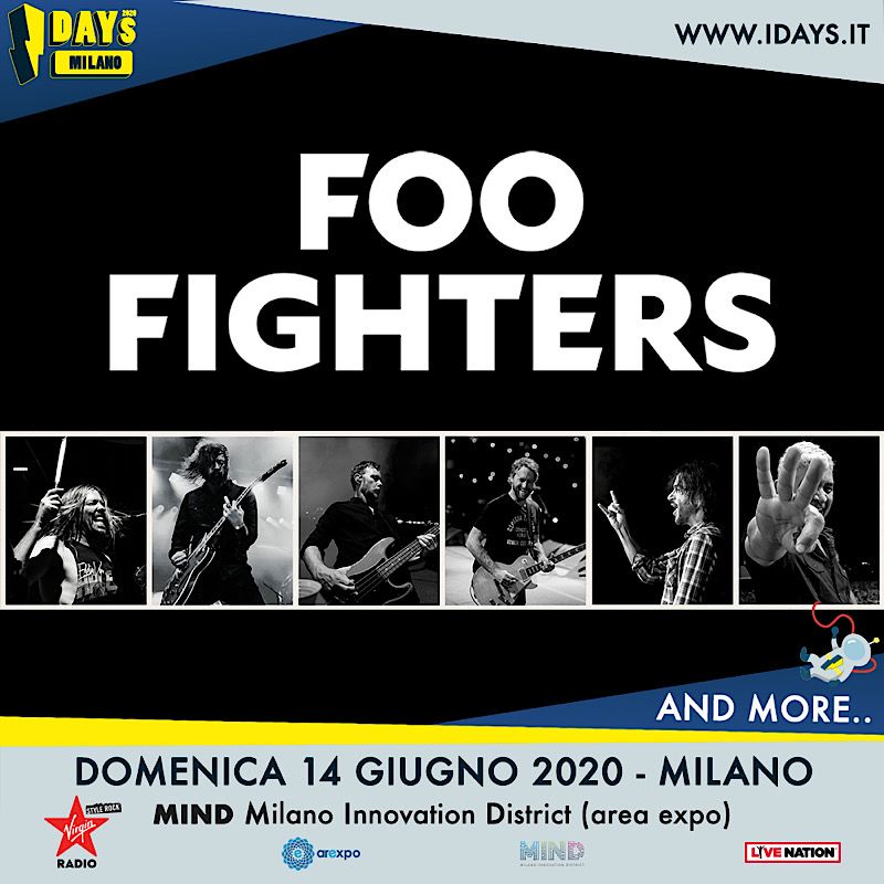 IDAYS 2020: i FOO FIGHTERS sono gli headliner della giornata del 14 giugno!