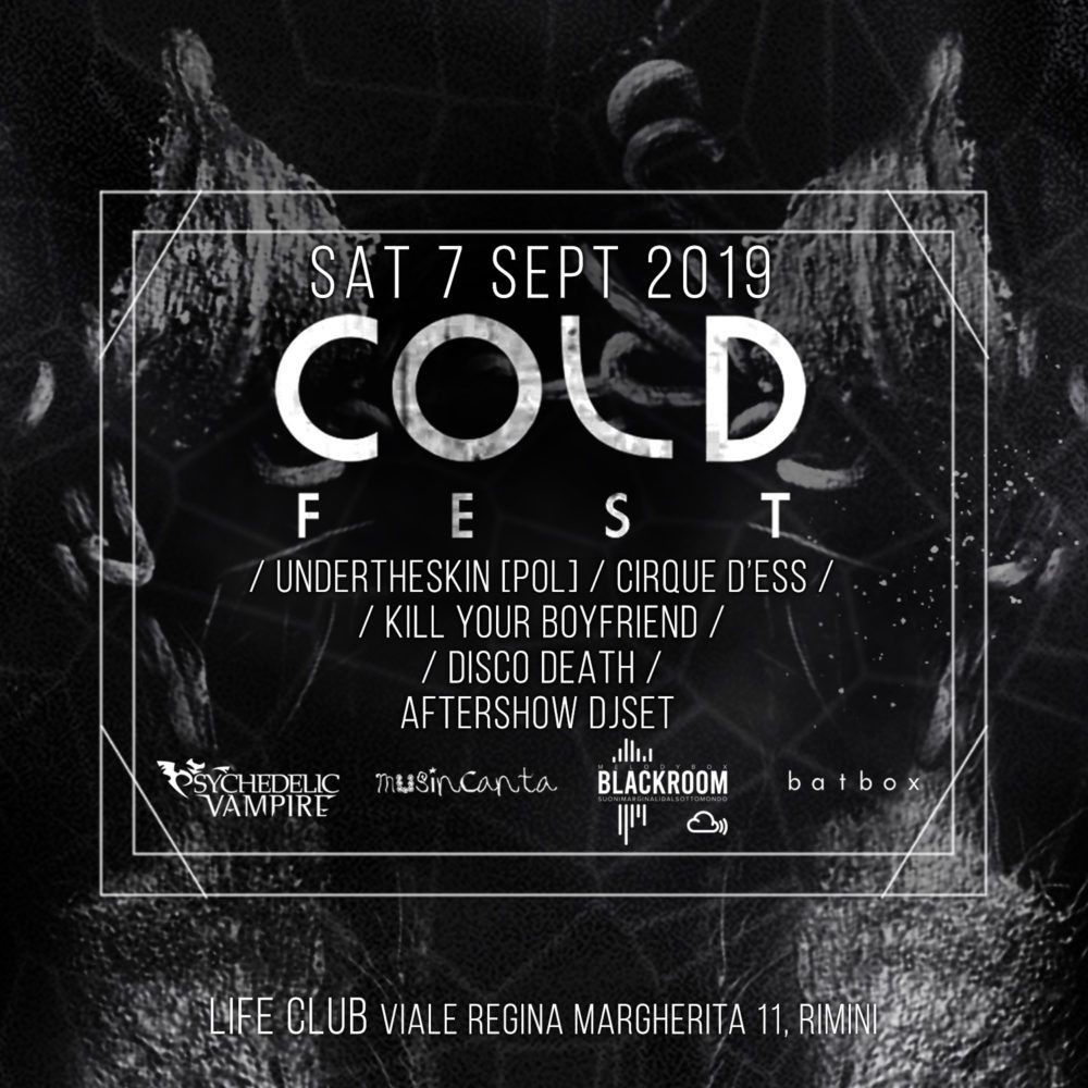 Sabato 7 settembre 2019 • Cold Fest III • Rimini